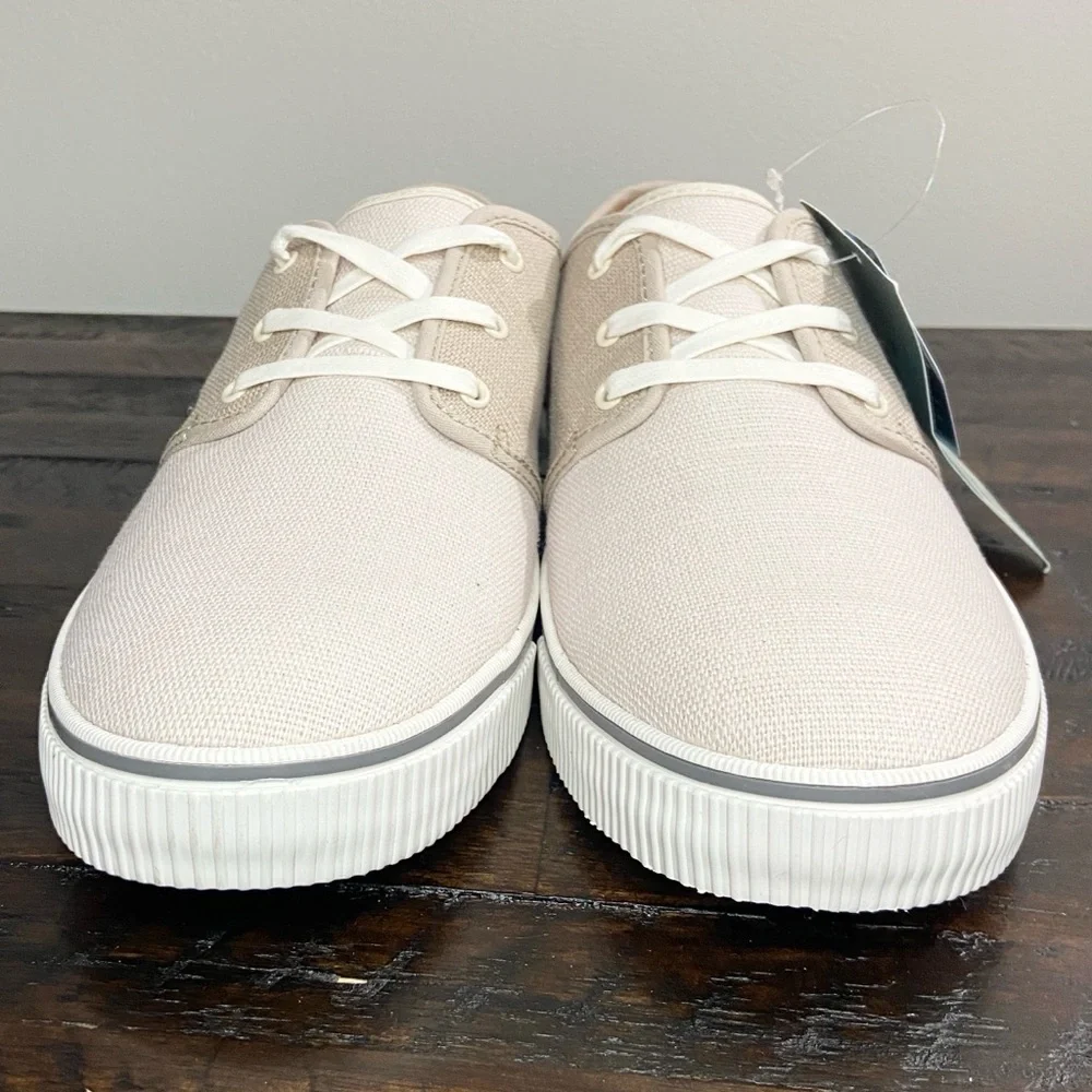 TOMS Men’s Carlo Birch Oxford Tan Heritage Canvas Sneakers NEW Size 9